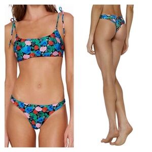 Vix Bella Basic Cheeky Bikini Bottom S NWT Floral